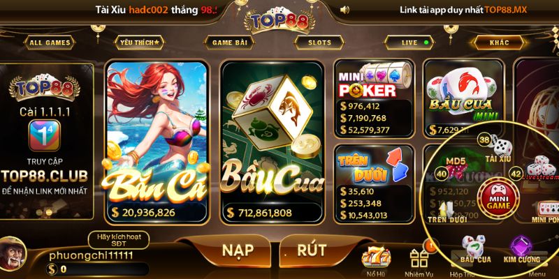 TOP88 - Cổng Game Online Uy Tín | Chơi Game Nhận Thưởng 1 Giới thiệu cổng game top 1 Châu Á TOP88